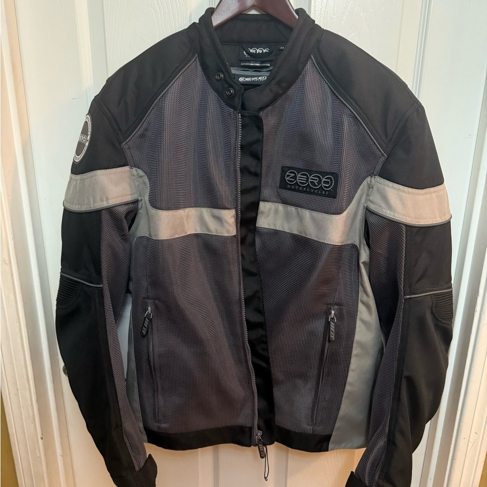 Zero Motorcycles Armored Riding Jacket – XL – Black/Gray – Windproof Protection